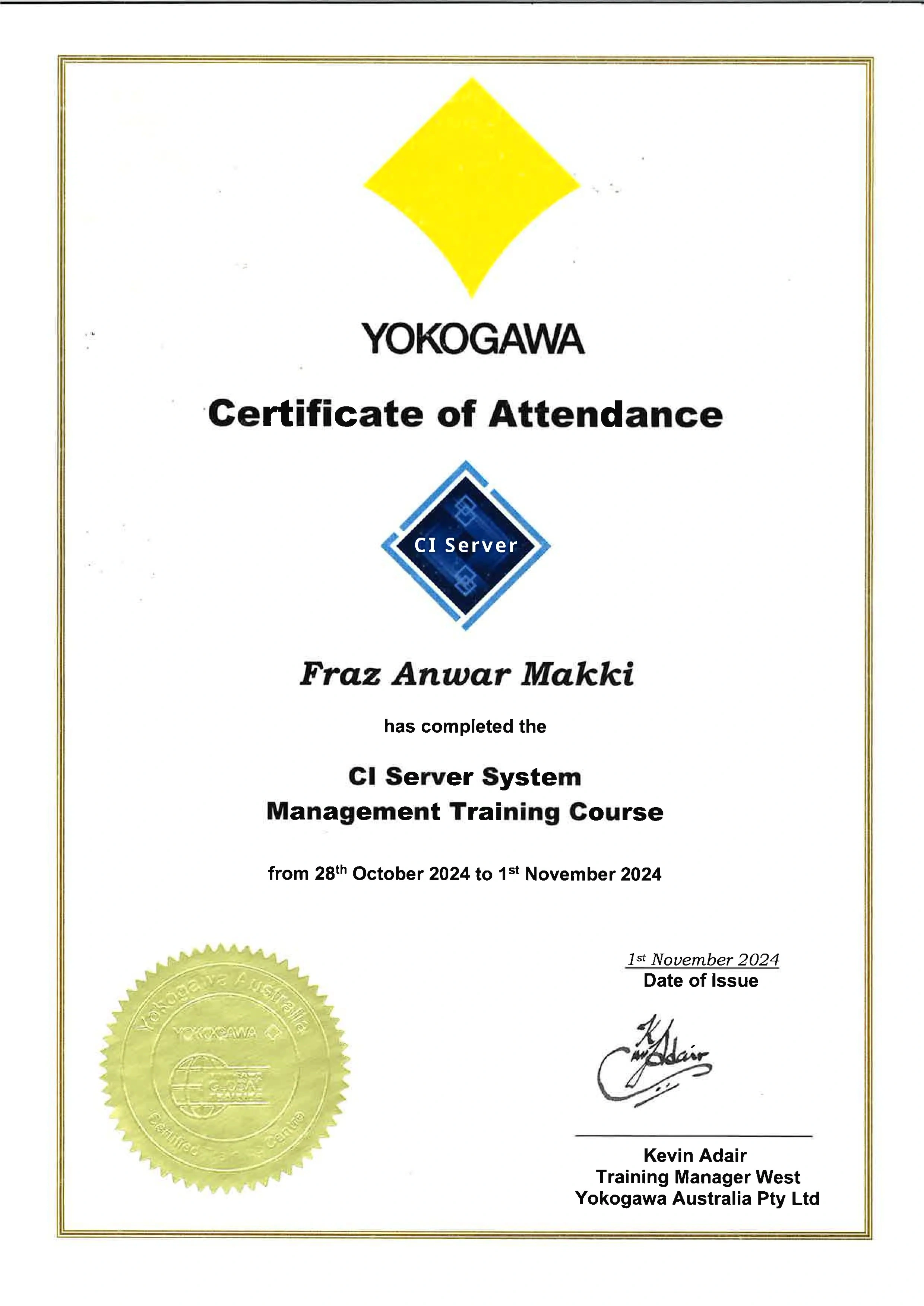 CI-Server Certificate